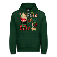 Forest Green Fa la la la latte Urban Hoodie - CowGirlArtShop
