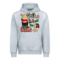 Heather Grey Fa la la la latte Urban Hoodie - CowGirlArtShop