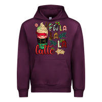 Mauve Wine Fa la la la latte Urban Hoodie - CowGirlArtShop
