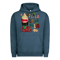 Pigment Midnight Navy Fa la la la latte Urban Hoodie - CowGirlArtShop