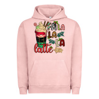 Pigment Salmon Fa la la la latte Urban Hoodie - CowGirlArtShop