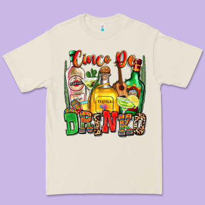 Cinco De Drinko Premium Tee Designed By Zillion Design Studio