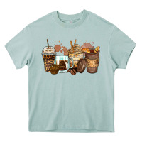 Arona leopard coffee cups Heavy Core Tee - Zillion Design Studio