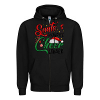 Black santa s favorite cheer leader Zipper Hoodie - MaliasSmallBusiness