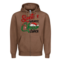 Chestnut santa s favorite cheer leader Zipper Hoodie - MaliasSmallBusiness