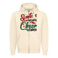 Sandshell santa s favorite cheer leader Zipper Hoodie - MaliasSmallBusiness