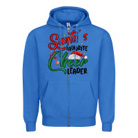 True Royal santa s favorite cheer leader Zipper Hoodie - MaliasSmallBusiness