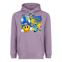 Lavender retro disco ball the lucky few smile face Heavyweight Hoodie - Artiststas