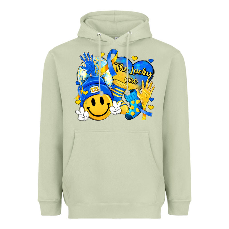 Retro Disco Ball The Lucky Few Smile Face Heavyweight Hoodie by Artiststas | Teevron