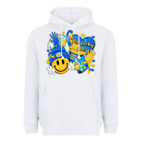 White retro disco ball the lucky few smile face Heavyweight Hoodie - Artiststas