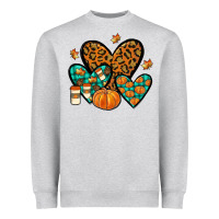 Heather Grey love fall Heavyweight Sweatshirt - JahusDesignShop