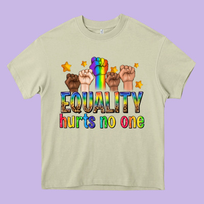 Equality Hurts No One With Fists Heavy Core Tee Designed By Texasbilliewilder