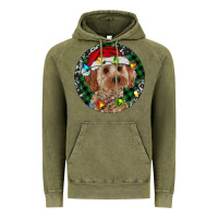 Vintage Olive Cockapoo Christmas Vintage Hoodie - RanaPortraitStore