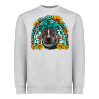 Heather Grey western pitbull rainbow Heavyweight Sweatshirt - Artiststas