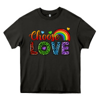 Asphalt choose love Heavy Core Tee - texasbilliewilder