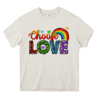 Cream choose love Heavy Core Tee - texasbilliewilder