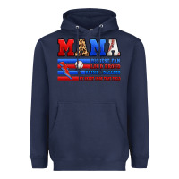 Navy baseball mama Heavyweight Hoodie - Artiststas