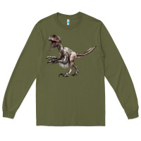 Army Green Deinonychus Long Sleeve Tee - LillyAllenDesigns