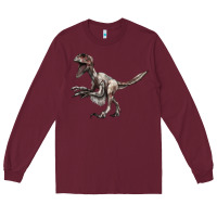 Burgundy Deinonychus Long Sleeve Tee - LillyAllenDesigns