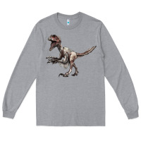 Heather Grey Deinonychus Long Sleeve Tee - LillyAllenDesigns