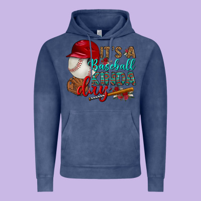 It's A Baseball Kinda Day Vintage Hoodie Designed By Bundleandbundleshop