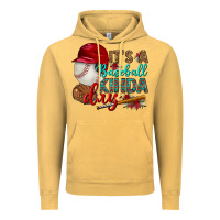 Vintage Mustard it's a baseball kinda day Vintage Hoodie - BundleAndBundleShop