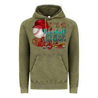 Vintage Olive it's a baseball kinda day Vintage Hoodie - BundleAndBundleShop