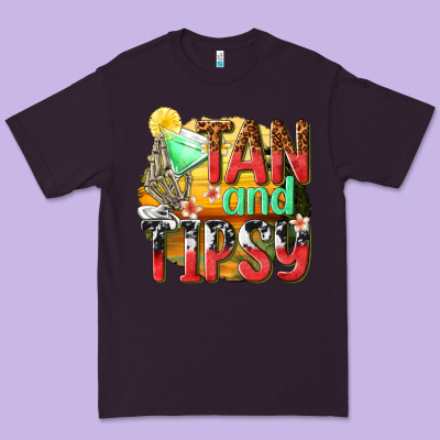Tan And Tipsy Premium Tee Designed By Texasbilliewilder