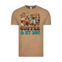 Vintage Coffee all i need is coffee and my dog Vintage Tee - AdoDesignShop