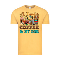 Vintage Mustard all i need is coffee and my dog Vintage Tee - AdoDesignShop