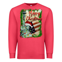 Cardinal merry christmas  statue of liberty Premium Sweatshirt - BarkalooDesign