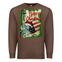 Chestnut merry christmas  statue of liberty Premium Sweatshirt - BarkalooDesign