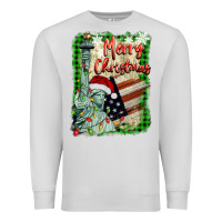 Dove Grey merry christmas  statue of liberty Premium Sweatshirt - BarkalooDesign