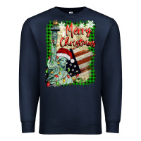 Navy merry christmas  statue of liberty Premium Sweatshirt - BarkalooDesign