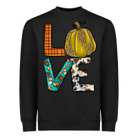 Black fall love Heavyweight Sweatshirt - JahusDesignShop