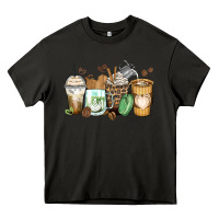 Asphalt latte coffee cups Heavy Core Tee - Zillion Design Studio
