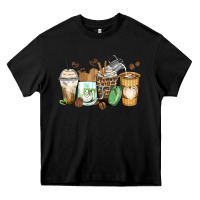 Black latte coffee cups Heavy Core Tee - Zillion Design Studio