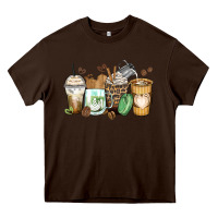 Chocolate Brown latte coffee cups Heavy Core Tee - Zillion Design Studio