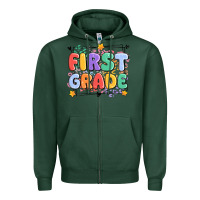 Sports Green first grade Zipper Hoodie - MaliasSmallBusiness