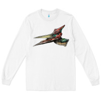 White Pteranodon Face Long Sleeve Tee - LillyAllenDesigns