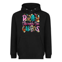 Black pray through the chaos Heavyweight Hoodie - Artiststas