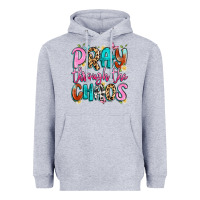 Heather Grey pray through the chaos Heavyweight Hoodie - Artiststas