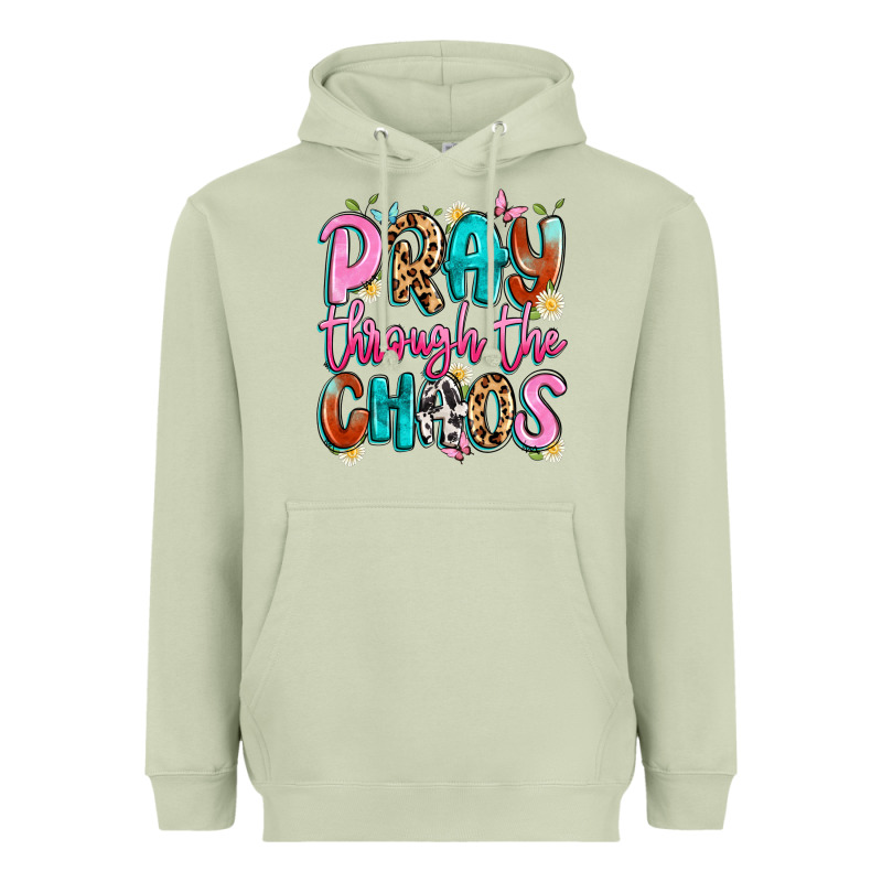 Pray Through The Chaos Heavyweight Hoodie by Artiststas | Teevron