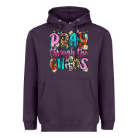 Plum pray through the chaos Heavyweight Hoodie - Artiststas