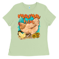 Matcha mama hen with sunflowers Ladies Tee - texasbilliewilder