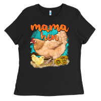 Black mama hen with sunflowers Ladies Tee - texasbilliewilder