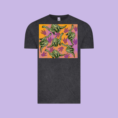 Dinosaur Brontosaurus Vintage Tee Designed By Artiststas