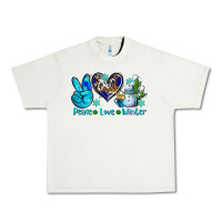 Pistachio peace love winter ado Urban Heavy Tee - AdoDesignShop