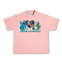 Salmon peace love winter ado Urban Heavy Tee - AdoDesignShop