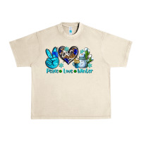 Sandshell peace love winter ado Urban Heavy Tee - AdoDesignShop